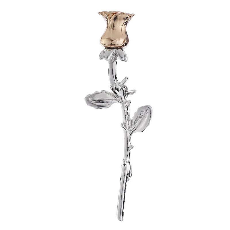 Men's Charming Rose Stem Brooch - Image 6