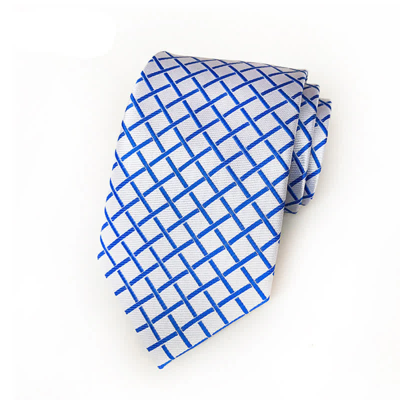 Men's Bright Woven Checked Necktie - Image 4