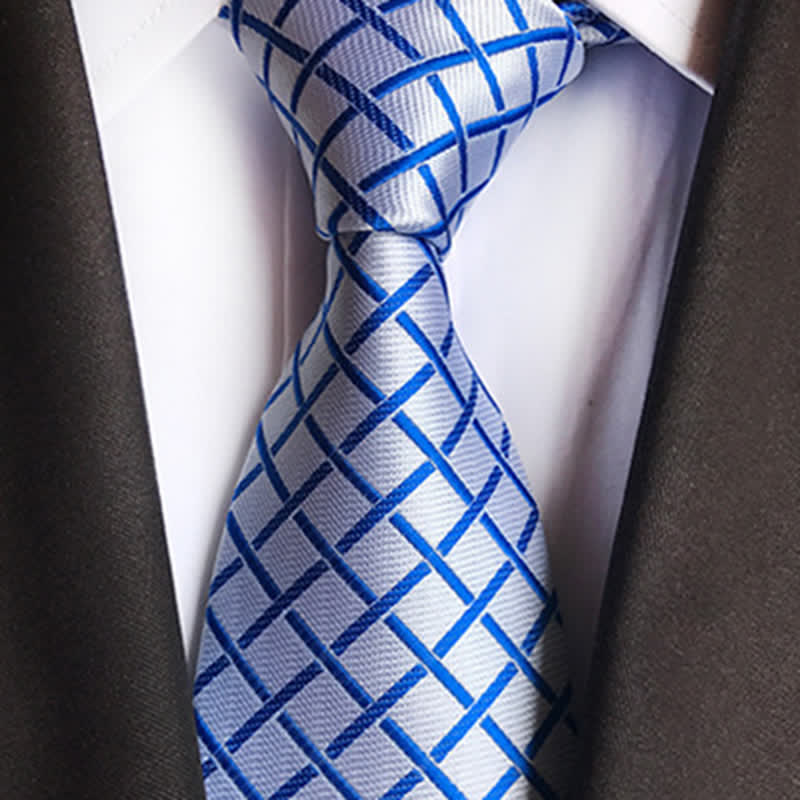 Men's Bright Woven Checked Necktie - Image 5