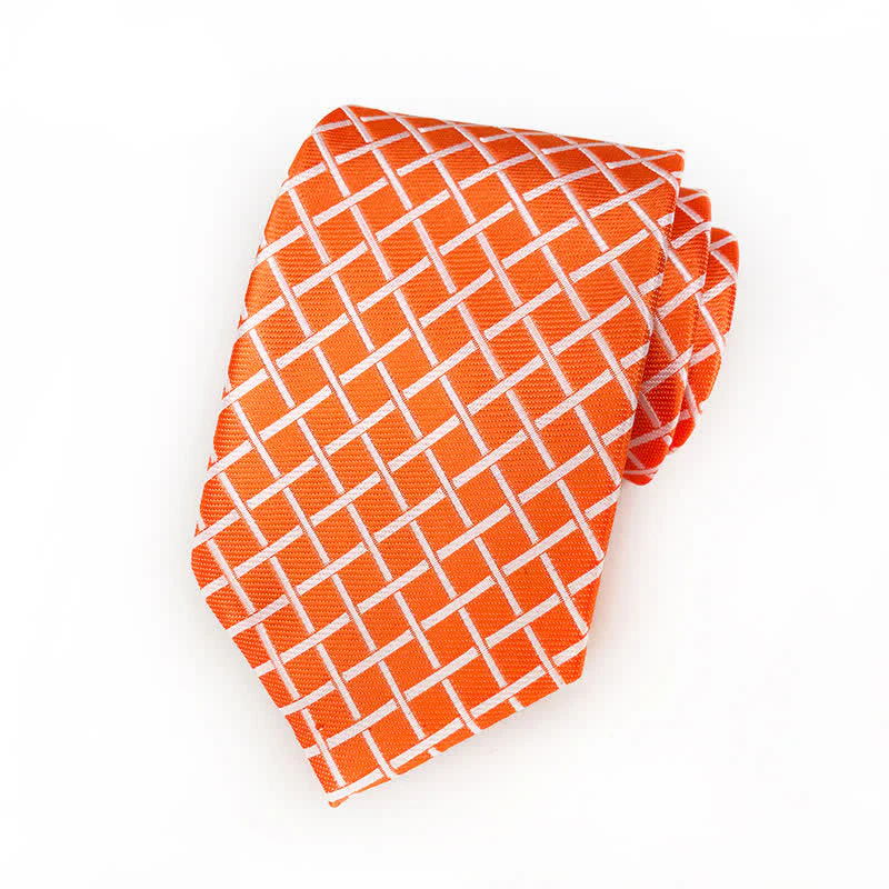 Men's Bright Woven Checked Necktie - Image 8