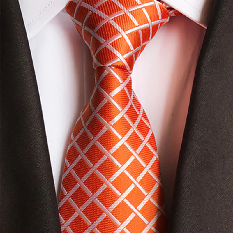 Men's Bright Woven Checked Necktie - Image 9