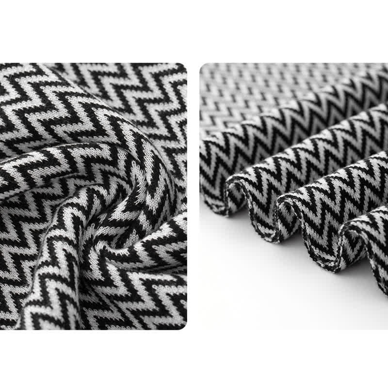 Men's Chevron Pattern Sleek Business Scarf - Image 4