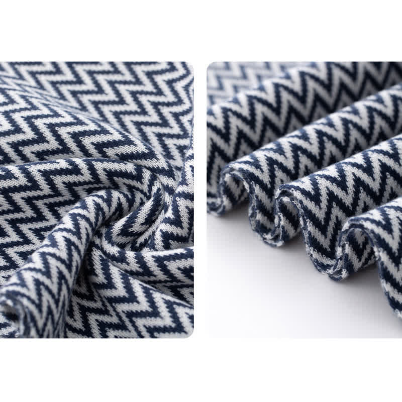 Men's Chevron Pattern Sleek Business Scarf - Image 6