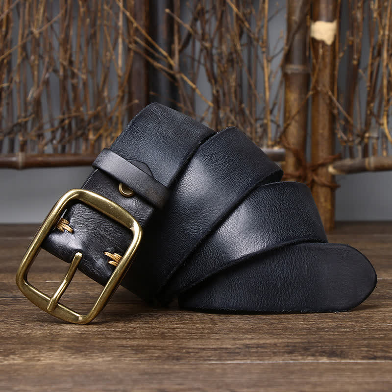 Men's Chic Distressed Cracked Leather Belt - Image 7
