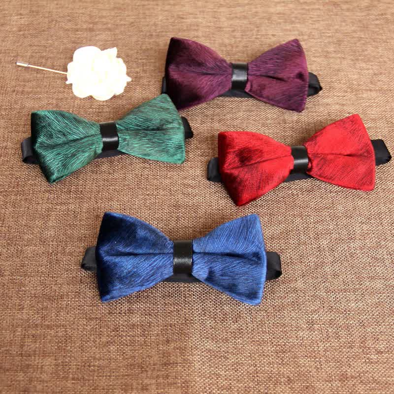 Men's Chic Luxury Velvet Banquet Suit Bow Tie - Image 2