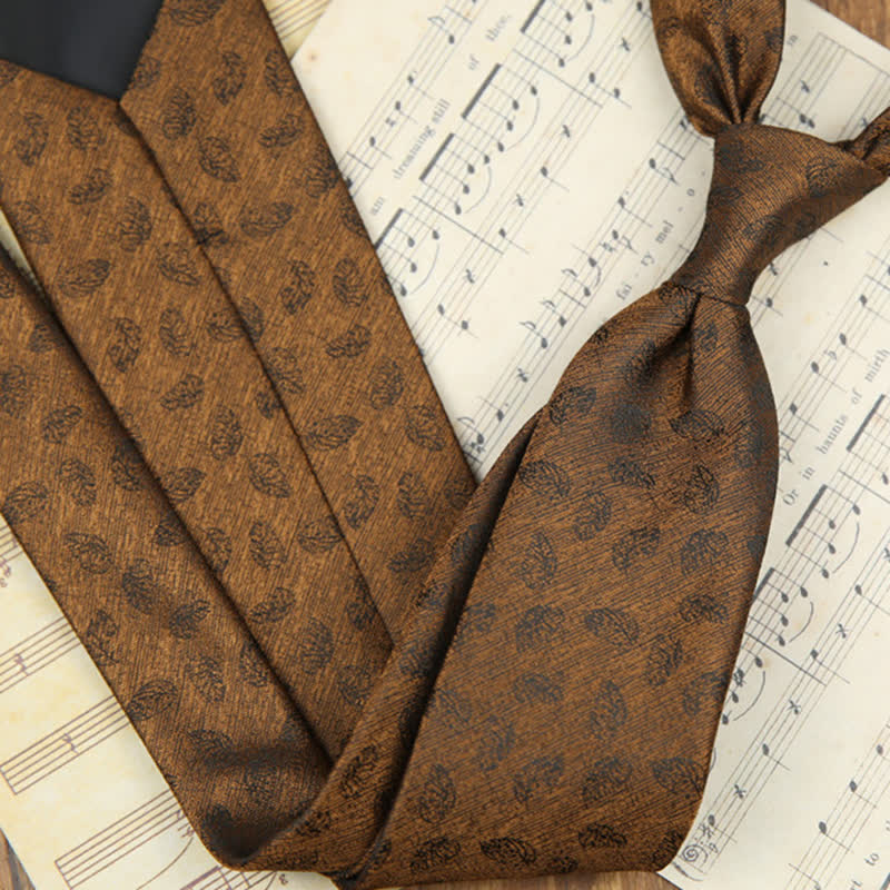Men's Classic Design Leaves Suit Accessories Necktie - Image 6