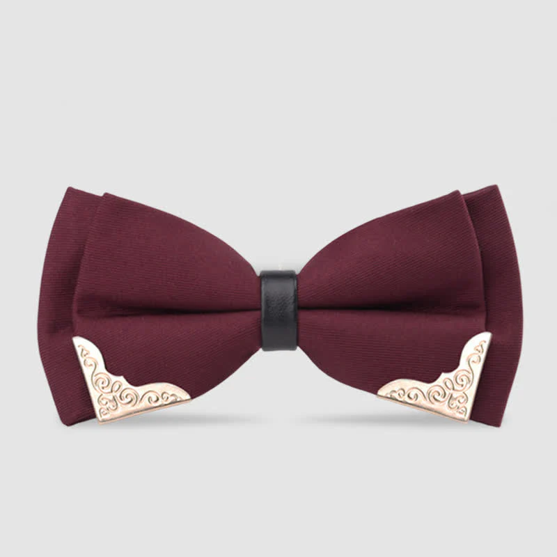 Men's Classic Metal Gold Bow Tie - Image 10