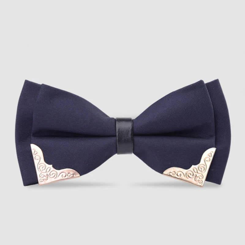 Men's Classic Metal Gold Bow Tie - Image 16