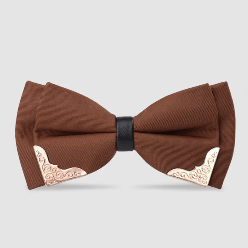 Men's Classic Metal Gold Bow Tie - Image 17