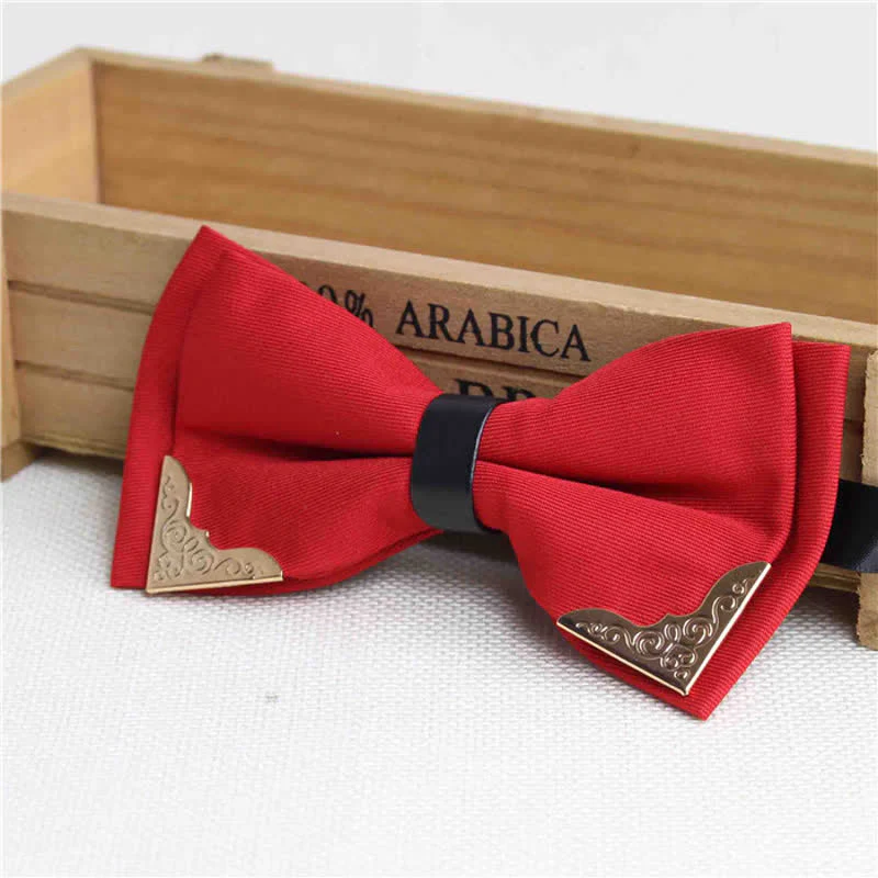 Men's Classic Metal Gold Bow Tie - Image 18