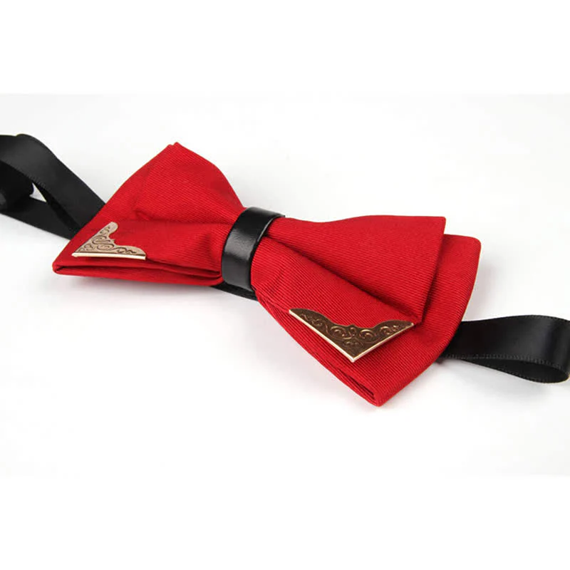 Men's Classic Metal Gold Bow Tie - Image 19
