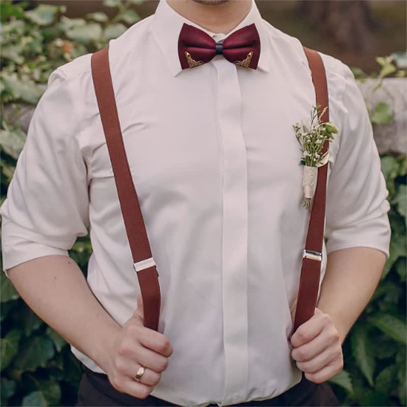 Men's Classic Metal Gold Bow Tie - Image 2