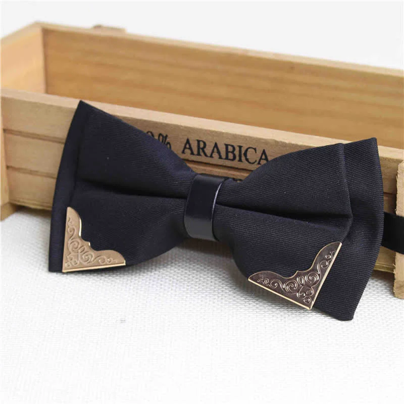 Men's Classic Metal Gold Bow Tie - Image 3