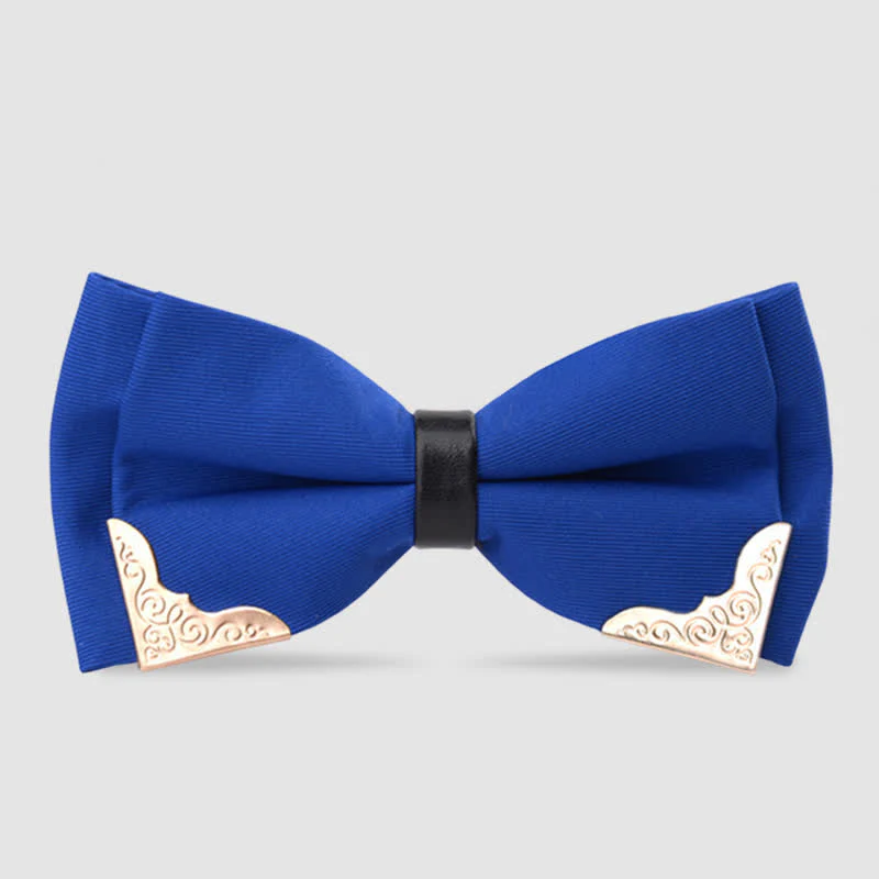 Men's Classic Metal Gold Bow Tie - Image 8