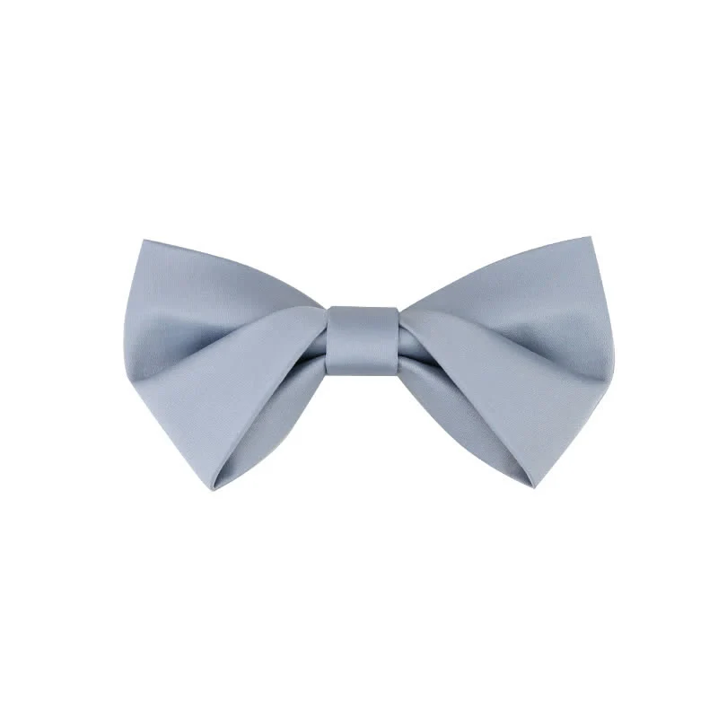 Men's Classic Simple Solid Color Wedding Bow Tie - Image 19