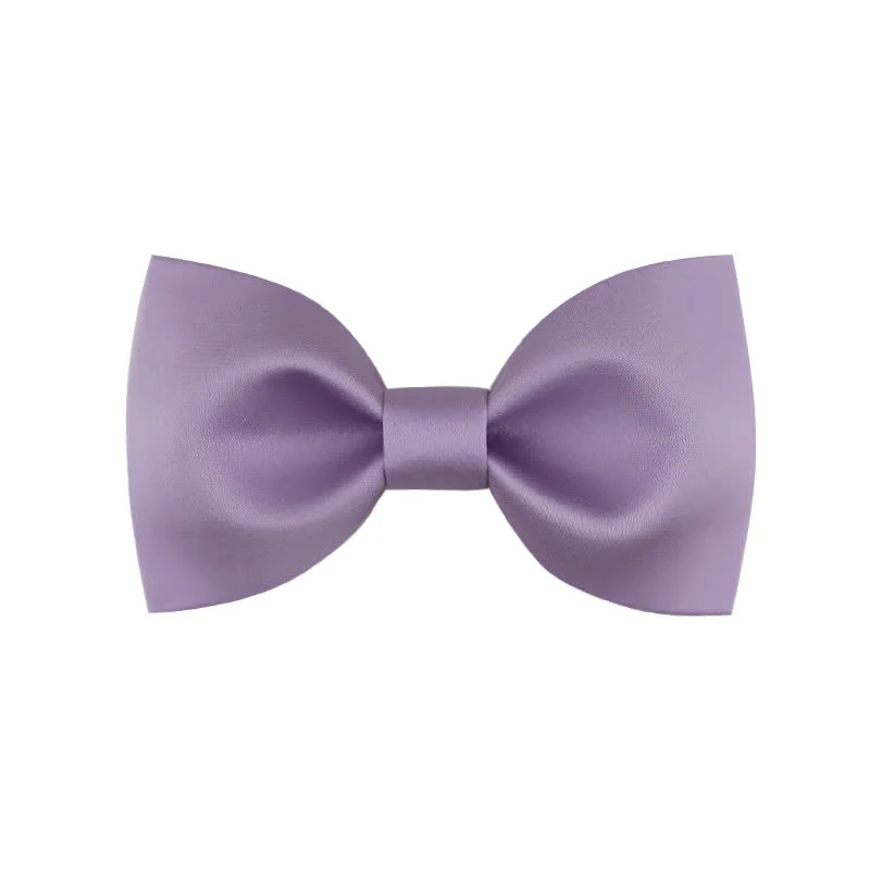 Men's Classic Simple Solid Color Wedding Bow Tie - Image 20