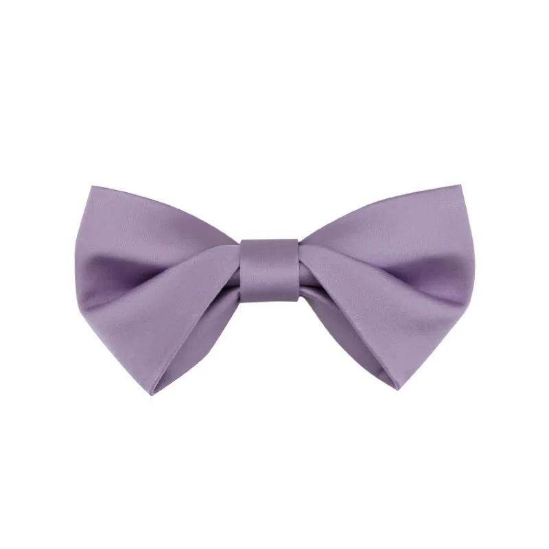 Men's Classic Simple Solid Color Wedding Bow Tie - Image 21