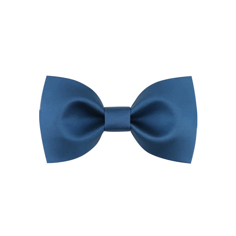 Men's Classic Simple Solid Color Wedding Bow Tie - Image 3