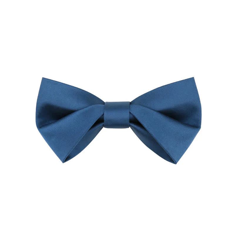 Men's Classic Simple Solid Color Wedding Bow Tie - Image 7