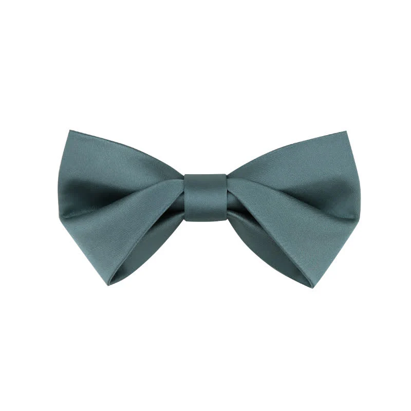 Men's Classic Simple Solid Color Wedding Bow Tie - Image 9