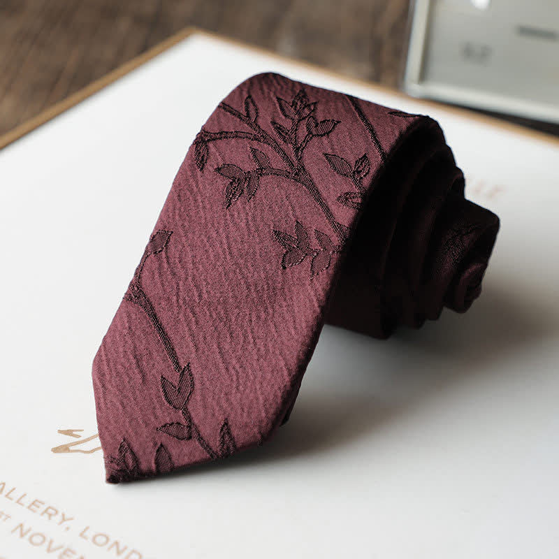 Men's Classic Stereoscopic Floral Design Necktie - Image 6