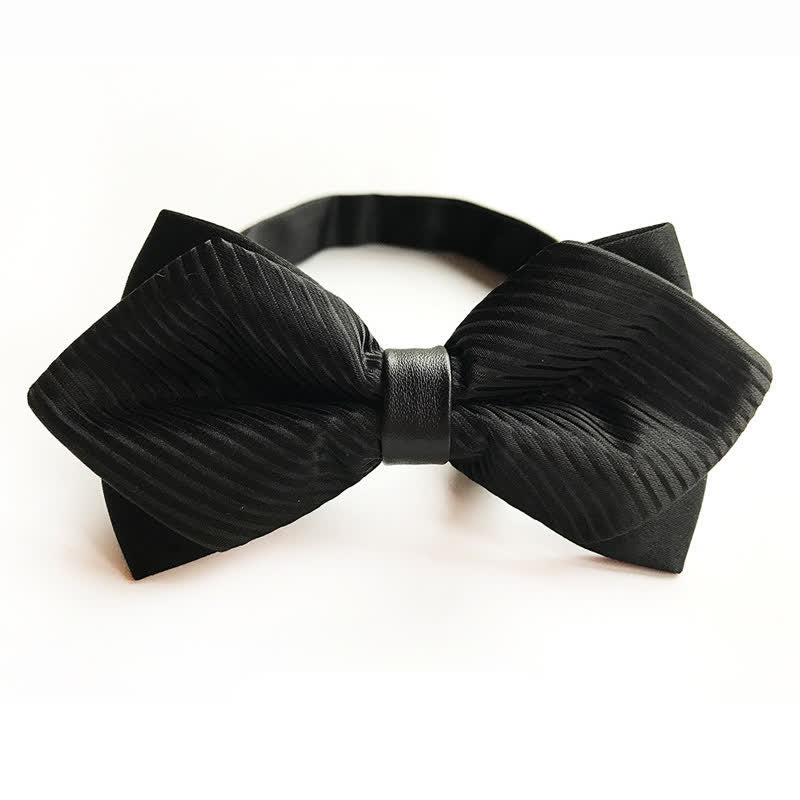 Men's Classic Striped Pointy Bow Tie - Image 2