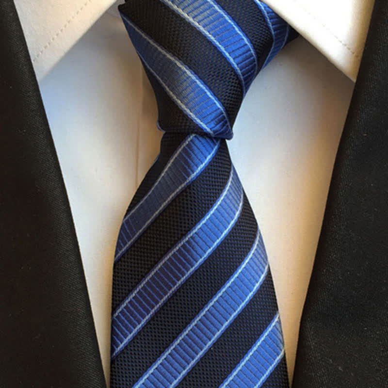Men's Classy Colorful Striped Necktie - Image 3