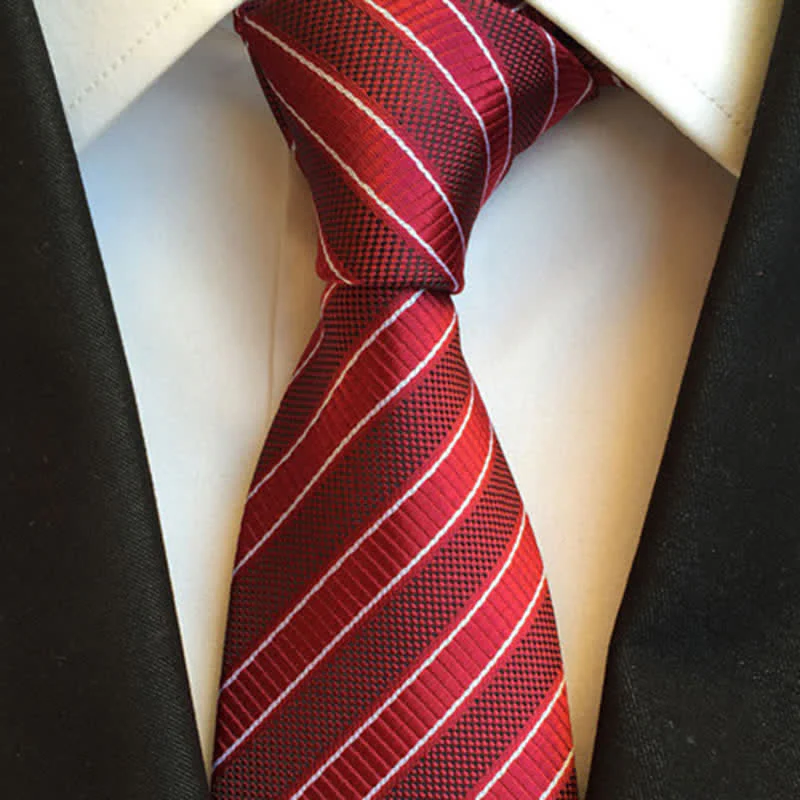 Men's Classy Colorful Striped Necktie - Image 4