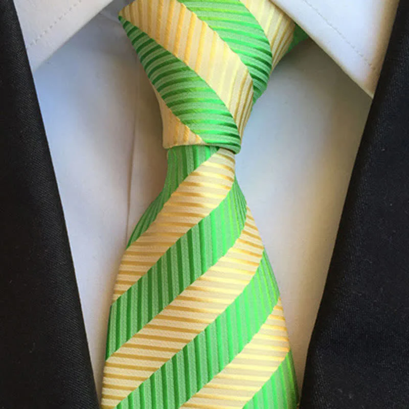 Men's Classy Colorful Striped Necktie - Image 7