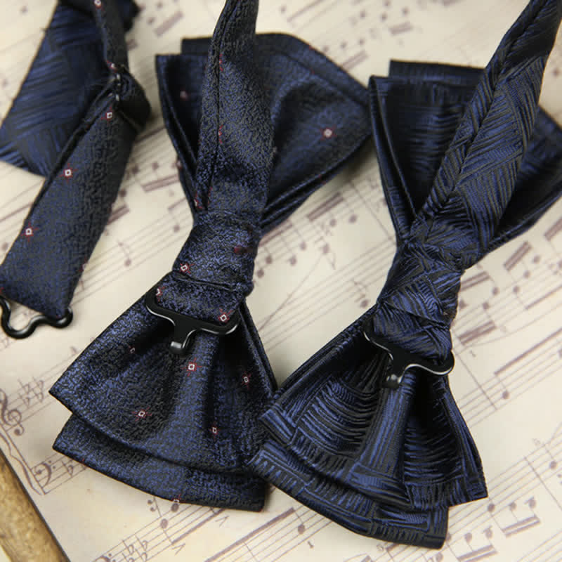 Men's Classy Double-Layered Wedding Business Bow Tie - Image 3