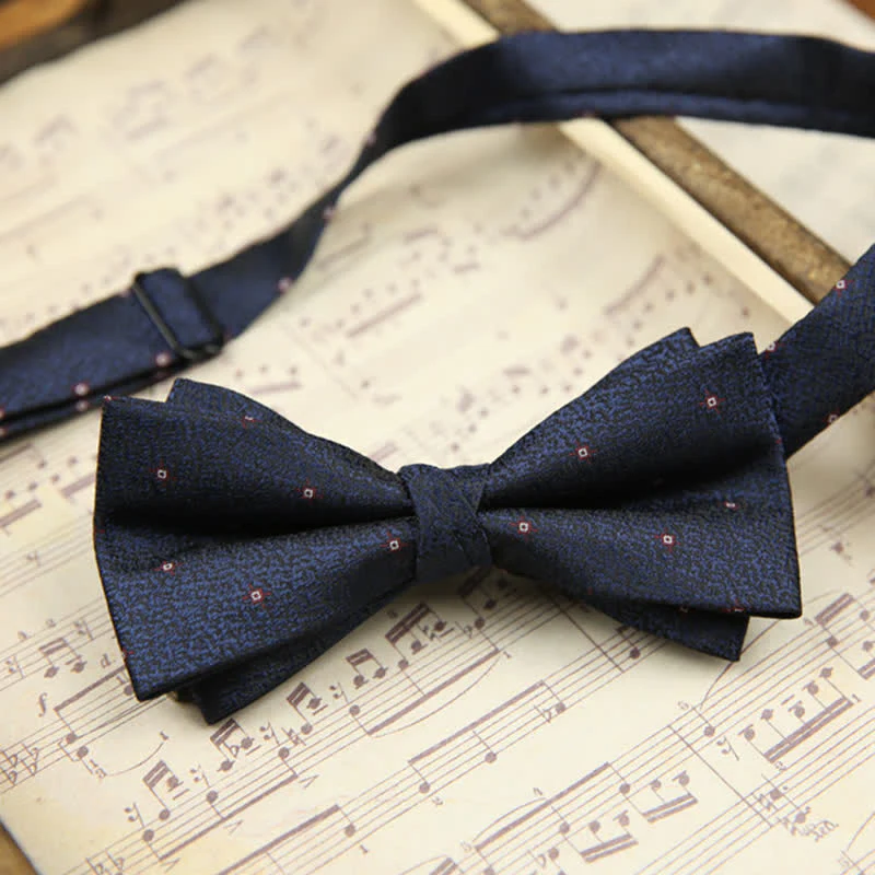 Men's Classy Double-Layered Wedding Business Bow Tie - Image 5