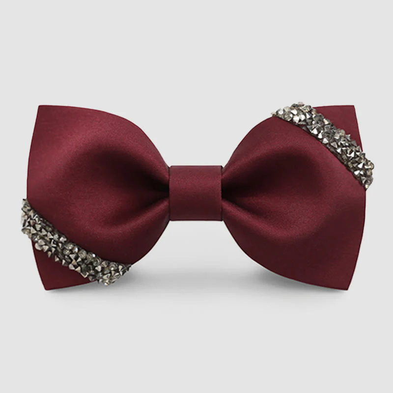 Men's Classy Rhinestone Wedding Bow Tie