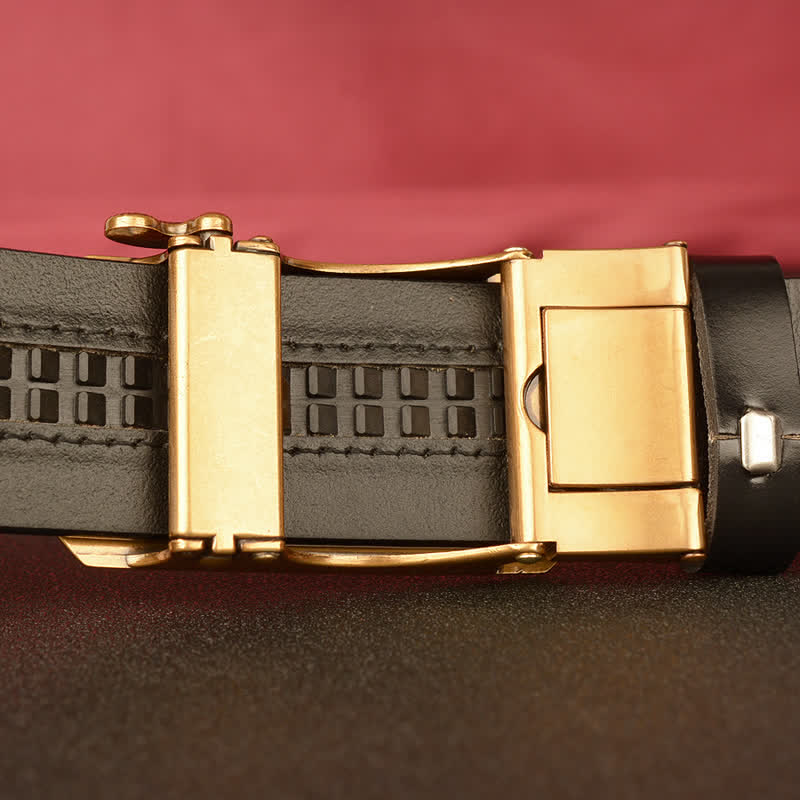 Men's Coiling Dragon Embossing Leather Belt - Image 7