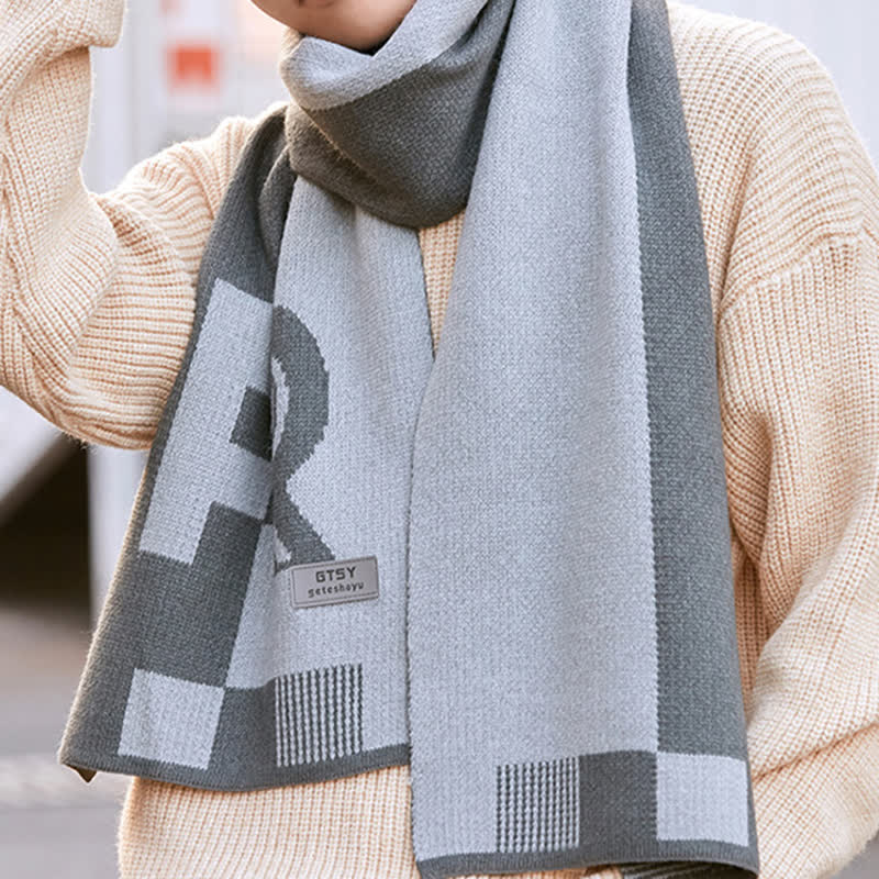 Men's Cold Weather Striped Block Long Scarf - Image 5