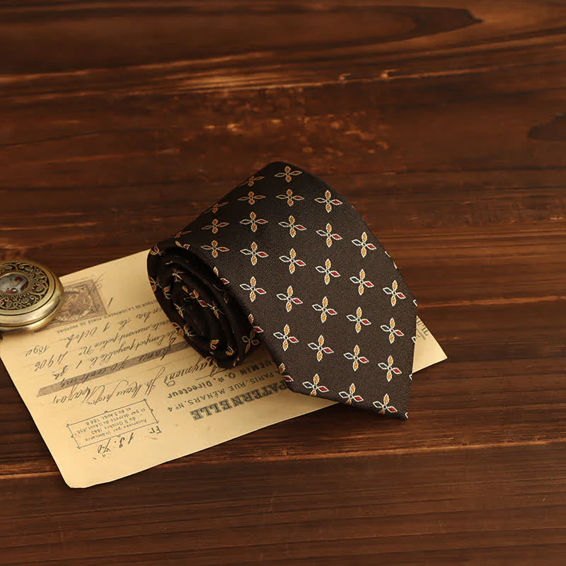 Men's Coloful Geometric Prints Necktie - Image 4