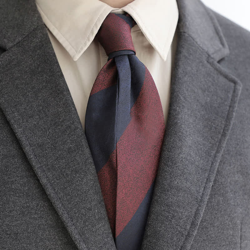 Men's Color Blocking Striped Necktie - Image 12