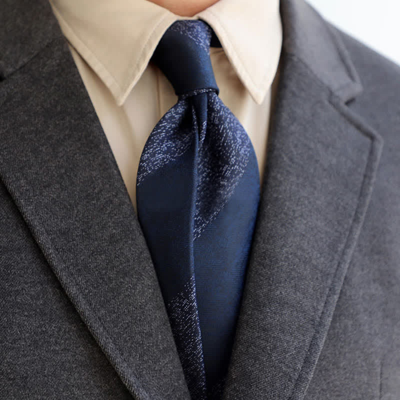 Men's Color Blocking Striped Necktie - Image 14