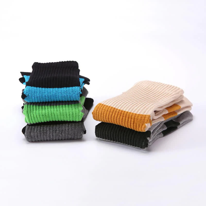 Men's Color Matching Five Fingers Crew Socks - Image 7