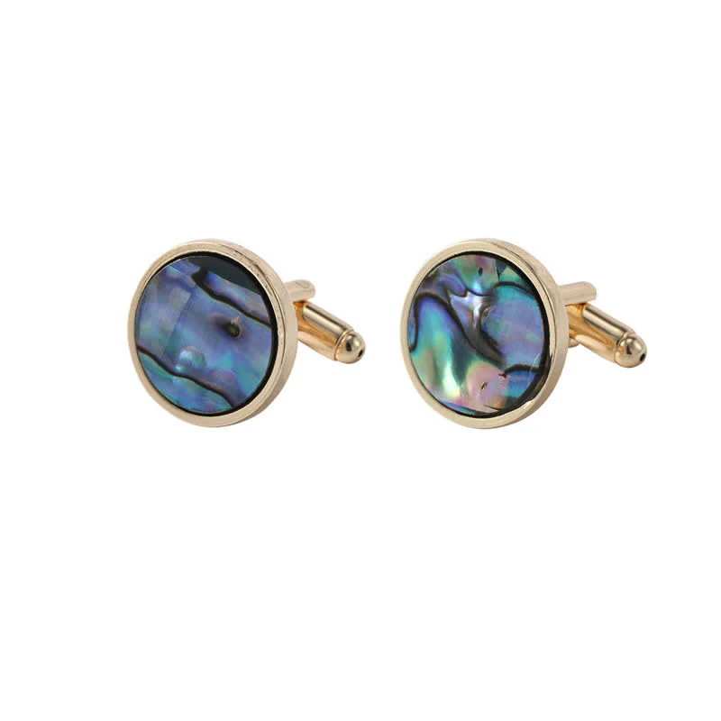 Men's Colorful Abalone Shell Stone Shirt Cufflinks - Image 6