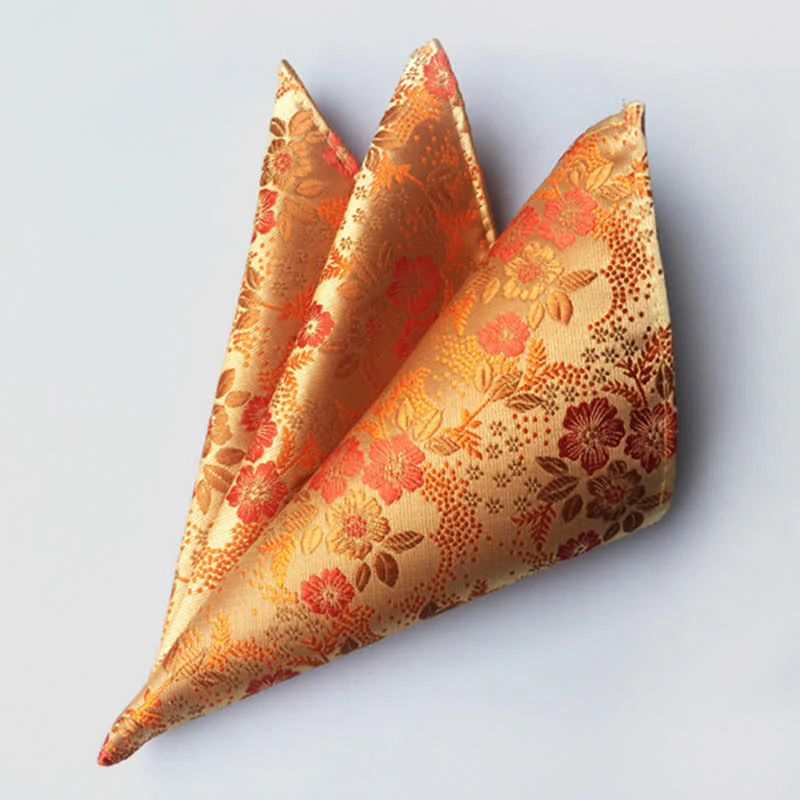 Men's Colorful Paisley Flowers Wedding Pocket Square - Image 5