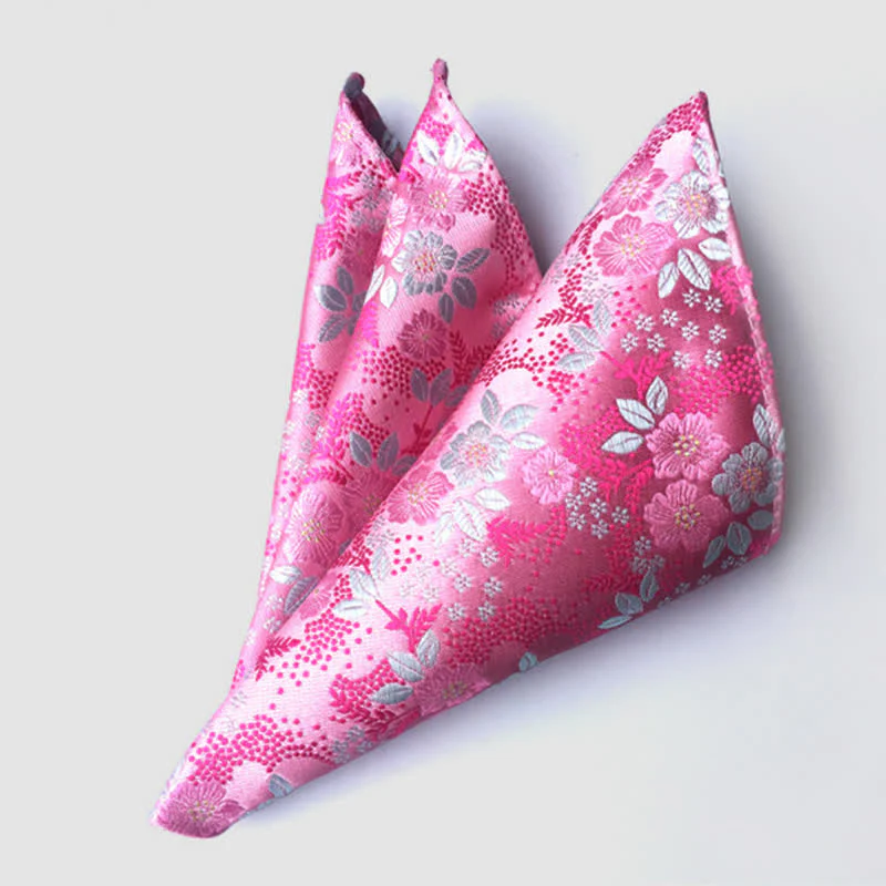 Men's Colorful Paisley Flowers Wedding Pocket Square - Image 7