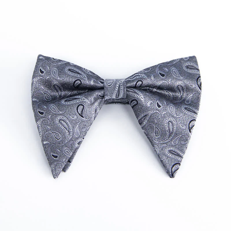 Men's Colorful Paisley Oversized Pointed Bow Tie - Image 5
