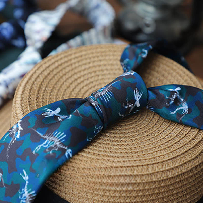 Men's Colourful Prehistoric Creatures Necktie - Image 14