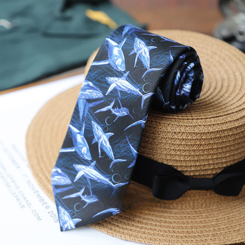 Men's Colourful Prehistoric Creatures Necktie - Image 17