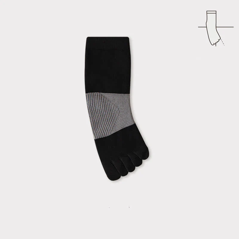Men's Comfort Pure Cotton Split Five Toes Crew Socks - Image 10