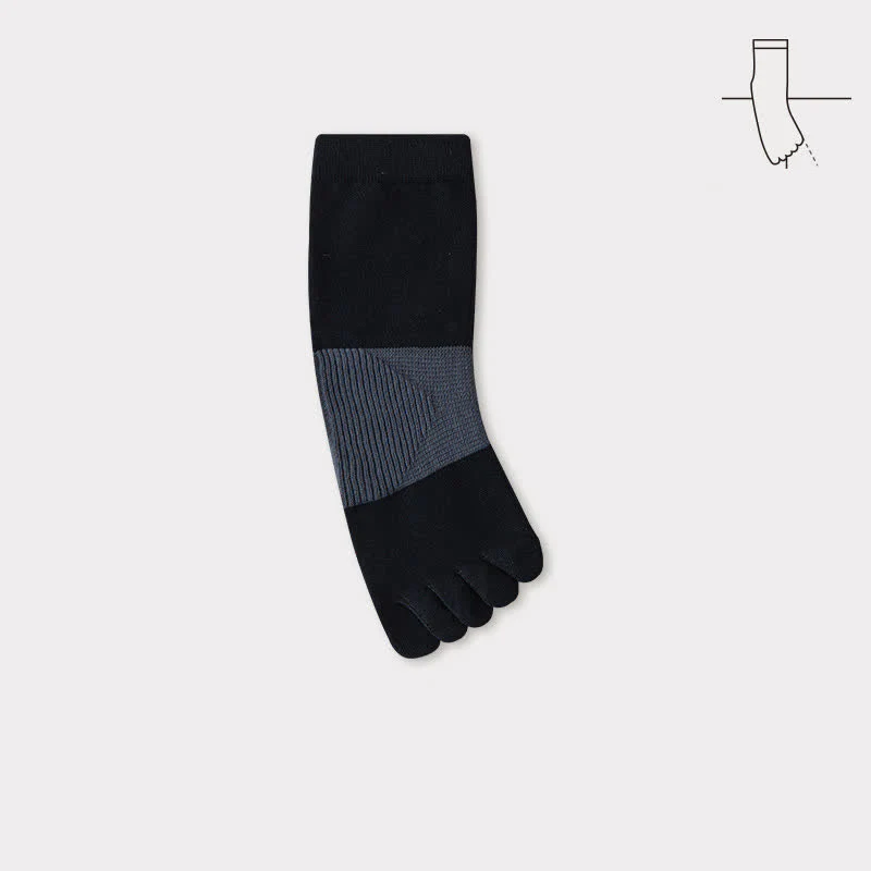 Men's Comfort Pure Cotton Split Five Toes Crew Socks - Image 3