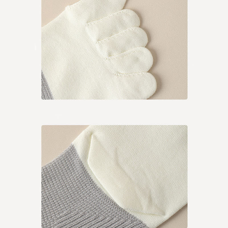 Men's Comfort Pure Cotton Split Five Toes Crew Socks - Image 8