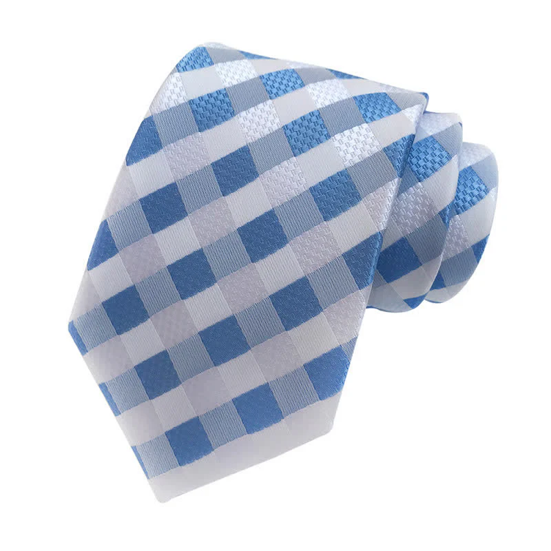 Men's Contrasting Colors Plaid Casual Necktie - Image 2