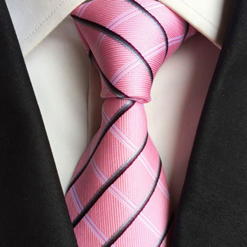 Men's Contrasting Colors Plaid Casual Necktie - Image 5