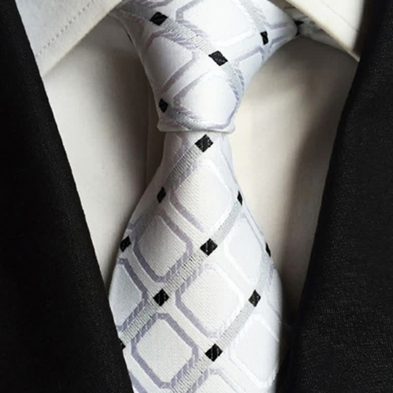 Men's Contrasting Colors Plaid Casual Necktie - Image 6